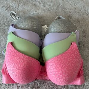 4 Victoria's Secret PINK Bras Size 38D Brand New